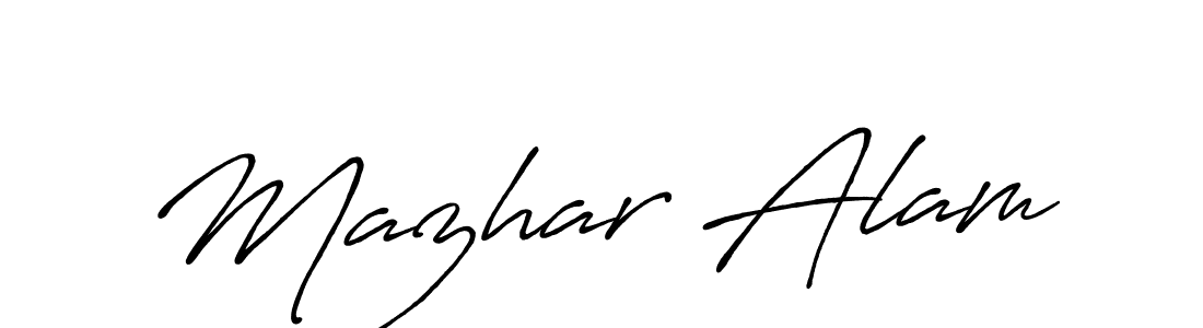 Also we have Mazhar Alam name is the best signature style. Create professional handwritten signature collection using Antro_Vectra_Bolder autograph style. Mazhar Alam signature style 7 images and pictures png