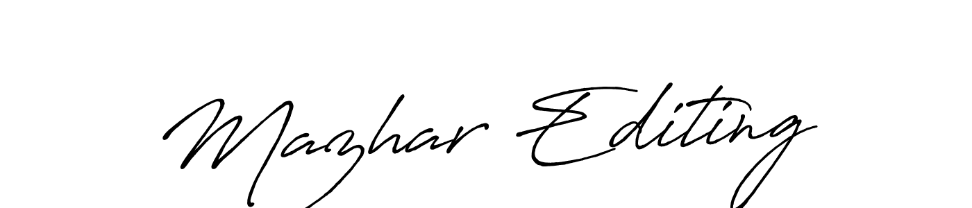 How to Draw Mazhar Editing signature style? Antro_Vectra_Bolder is a latest design signature styles for name Mazhar Editing. Mazhar Editing signature style 7 images and pictures png