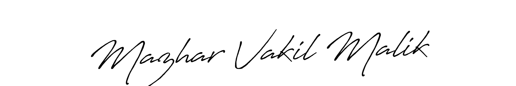 It looks lik you need a new signature style for name Mazhar Vakil Malik. Design unique handwritten (Antro_Vectra_Bolder) signature with our free signature maker in just a few clicks. Mazhar Vakil Malik signature style 7 images and pictures png