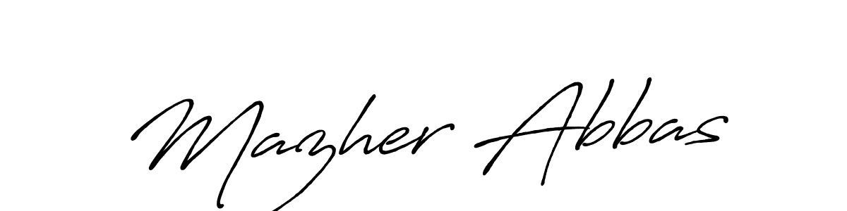 You can use this online signature creator to create a handwritten signature for the name Mazher Abbas. This is the best online autograph maker. Mazher Abbas signature style 7 images and pictures png