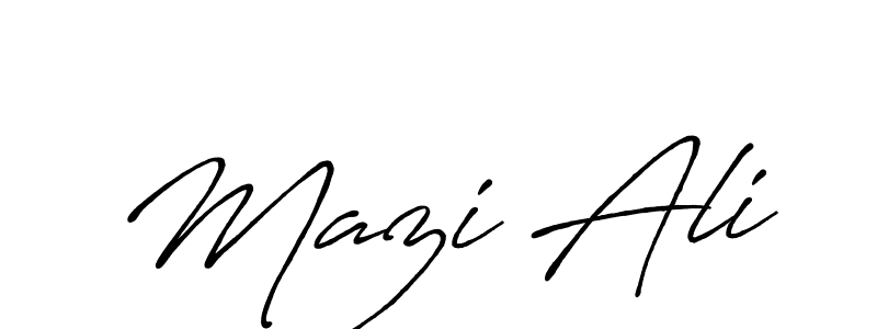 How to make Mazi Ali name signature. Use Antro_Vectra_Bolder style for creating short signs online. This is the latest handwritten sign. Mazi Ali signature style 7 images and pictures png