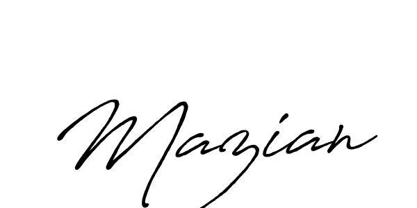 Mazian stylish signature style. Best Handwritten Sign (Antro_Vectra_Bolder) for my name. Handwritten Signature Collection Ideas for my name Mazian. Mazian signature style 7 images and pictures png