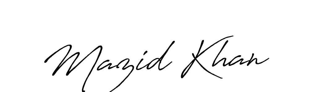 How to make Mazid Khan signature? Antro_Vectra_Bolder is a professional autograph style. Create handwritten signature for Mazid Khan name. Mazid Khan signature style 7 images and pictures png