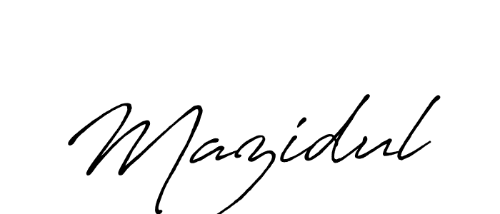 Mazidul stylish signature style. Best Handwritten Sign (Antro_Vectra_Bolder) for my name. Handwritten Signature Collection Ideas for my name Mazidul. Mazidul signature style 7 images and pictures png