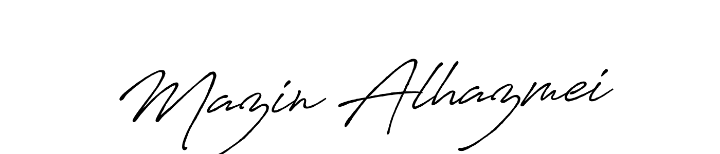 How to make Mazin Alhazmei signature? Antro_Vectra_Bolder is a professional autograph style. Create handwritten signature for Mazin Alhazmei name. Mazin Alhazmei signature style 7 images and pictures png