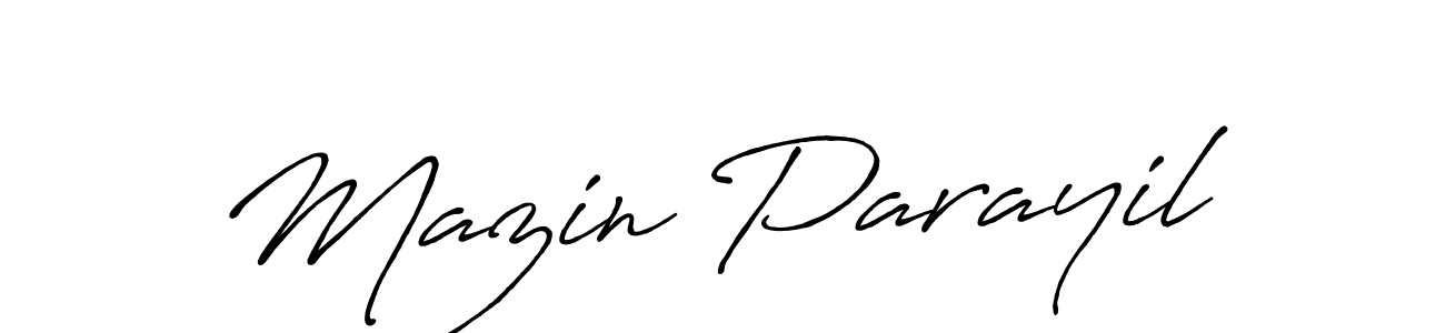 The best way (Antro_Vectra_Bolder) to make a short signature is to pick only two or three words in your name. The name Mazin Parayil include a total of six letters. For converting this name. Mazin Parayil signature style 7 images and pictures png