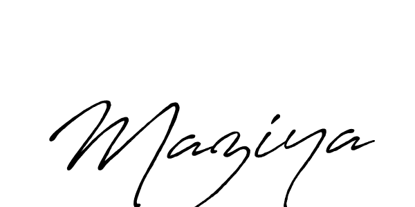 Also we have Maziya name is the best signature style. Create professional handwritten signature collection using Antro_Vectra_Bolder autograph style. Maziya signature style 7 images and pictures png