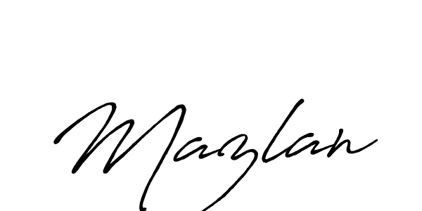 Also we have Mazlan name is the best signature style. Create professional handwritten signature collection using Antro_Vectra_Bolder autograph style. Mazlan signature style 7 images and pictures png