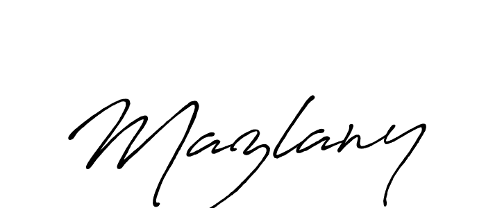 You should practise on your own different ways (Antro_Vectra_Bolder) to write your name (Mazlany) in signature. don't let someone else do it for you. Mazlany signature style 7 images and pictures png