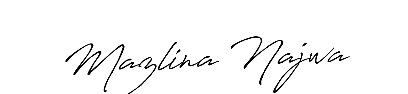 Best and Professional Signature Style for Mazlina Najwa. Antro_Vectra_Bolder Best Signature Style Collection. Mazlina Najwa signature style 7 images and pictures png