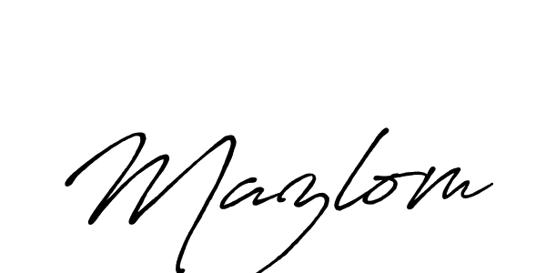 The best way (Antro_Vectra_Bolder) to make a short signature is to pick only two or three words in your name. The name Mazlom include a total of six letters. For converting this name. Mazlom signature style 7 images and pictures png