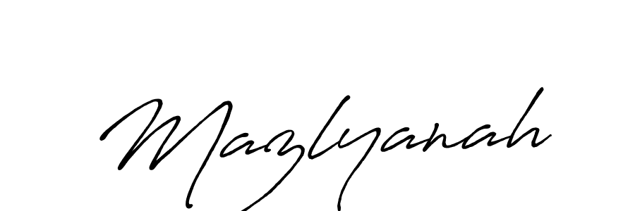 Similarly Antro_Vectra_Bolder is the best handwritten signature design. Signature creator online .You can use it as an online autograph creator for name Mazlyanah. Mazlyanah signature style 7 images and pictures png