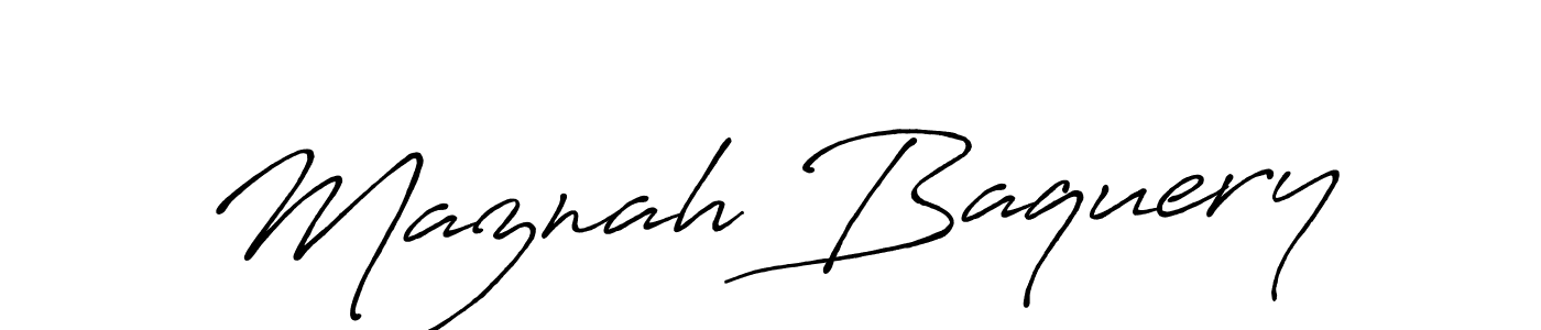 How to make Maznah Baquery signature? Antro_Vectra_Bolder is a professional autograph style. Create handwritten signature for Maznah Baquery name. Maznah Baquery signature style 7 images and pictures png