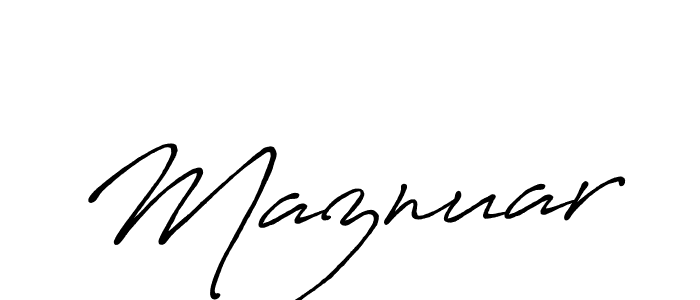 Also we have Maznuar name is the best signature style. Create professional handwritten signature collection using Antro_Vectra_Bolder autograph style. Maznuar signature style 7 images and pictures png