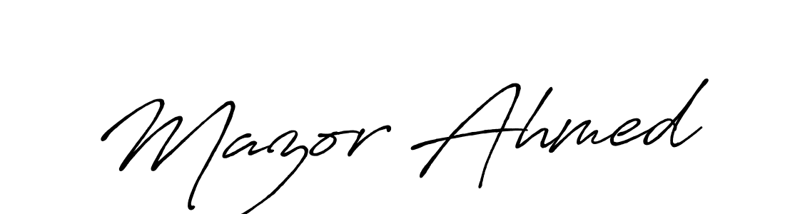 Design your own signature with our free online signature maker. With this signature software, you can create a handwritten (Antro_Vectra_Bolder) signature for name Mazor Ahmed. Mazor Ahmed signature style 7 images and pictures png