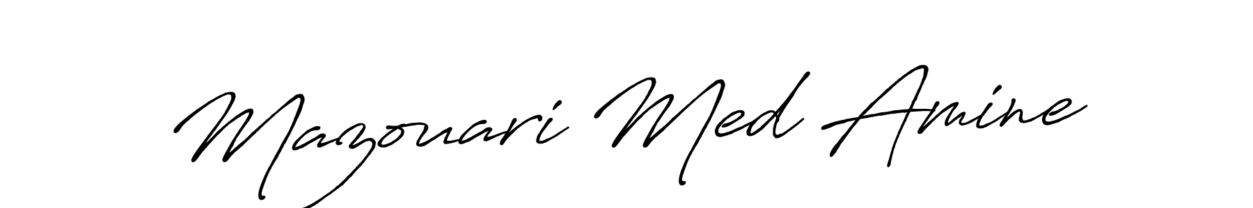 Also You can easily find your signature by using the search form. We will create Mazouari Med Amine name handwritten signature images for you free of cost using Antro_Vectra_Bolder sign style. Mazouari Med Amine signature style 7 images and pictures png