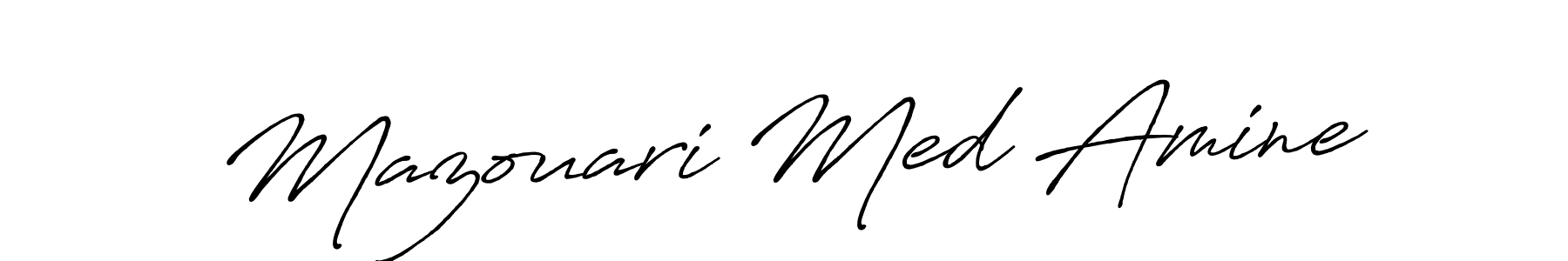 Design your own signature with our free online signature maker. With this signature software, you can create a handwritten (Antro_Vectra_Bolder) signature for name Mazouari Med Amine. Mazouari Med Amine signature style 7 images and pictures png