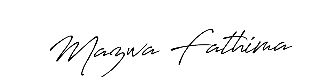 How to make Mazwa Fathima signature? Antro_Vectra_Bolder is a professional autograph style. Create handwritten signature for Mazwa Fathima name. Mazwa Fathima signature style 7 images and pictures png