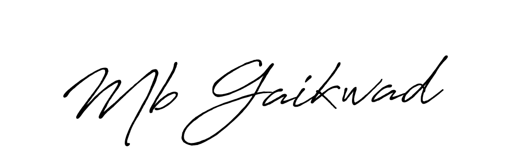 Make a beautiful signature design for name Mb Gaikwad. With this signature (Antro_Vectra_Bolder) style, you can create a handwritten signature for free. Mb Gaikwad signature style 7 images and pictures png