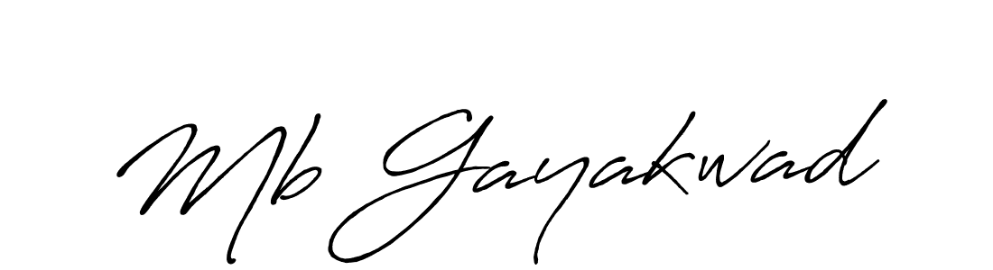 How to make Mb Gayakwad name signature. Use Antro_Vectra_Bolder style for creating short signs online. This is the latest handwritten sign. Mb Gayakwad signature style 7 images and pictures png