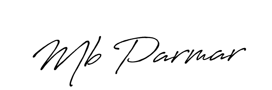 Create a beautiful signature design for name Mb Parmar. With this signature (Antro_Vectra_Bolder) fonts, you can make a handwritten signature for free. Mb Parmar signature style 7 images and pictures png