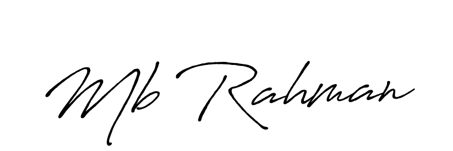 Design your own signature with our free online signature maker. With this signature software, you can create a handwritten (Antro_Vectra_Bolder) signature for name Mb Rahman. Mb Rahman signature style 7 images and pictures png