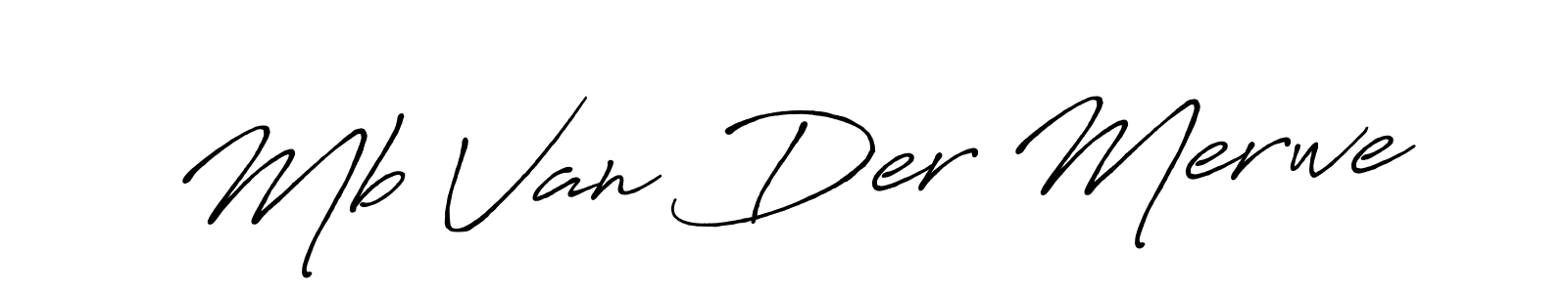 Mb Van Der Merwe stylish signature style. Best Handwritten Sign (Antro_Vectra_Bolder) for my name. Handwritten Signature Collection Ideas for my name Mb Van Der Merwe. Mb Van Der Merwe signature style 7 images and pictures png