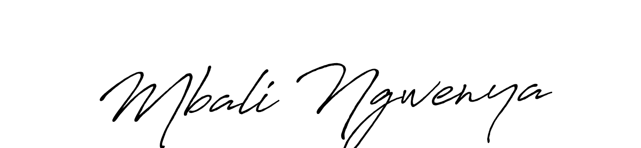 Make a beautiful signature design for name Mbali Ngwenya. With this signature (Antro_Vectra_Bolder) style, you can create a handwritten signature for free. Mbali Ngwenya signature style 7 images and pictures png