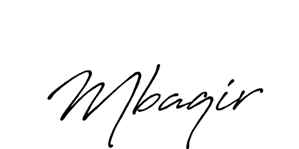 Create a beautiful signature design for name Mbaqir. With this signature (Antro_Vectra_Bolder) fonts, you can make a handwritten signature for free. Mbaqir signature style 7 images and pictures png