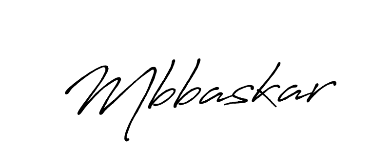 How to make Mbbaskar name signature. Use Antro_Vectra_Bolder style for creating short signs online. This is the latest handwritten sign. Mbbaskar signature style 7 images and pictures png