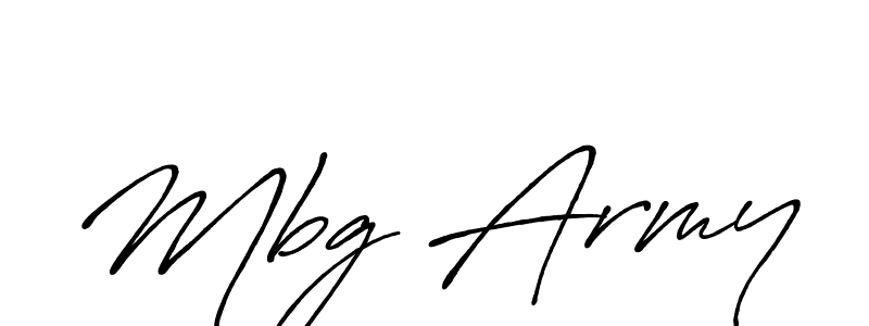 Also we have Mbg Army name is the best signature style. Create professional handwritten signature collection using Antro_Vectra_Bolder autograph style. Mbg Army signature style 7 images and pictures png