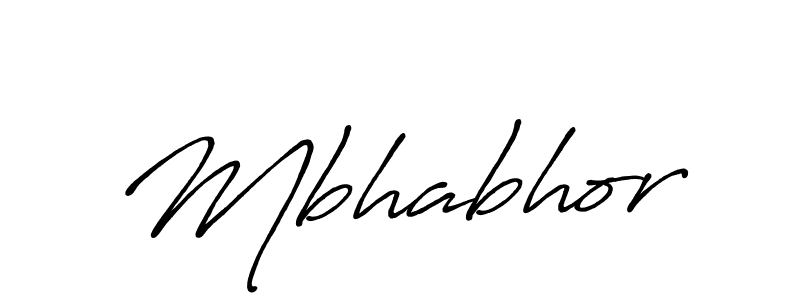 Design your own signature with our free online signature maker. With this signature software, you can create a handwritten (Antro_Vectra_Bolder) signature for name Mbhabhor. Mbhabhor signature style 7 images and pictures png
