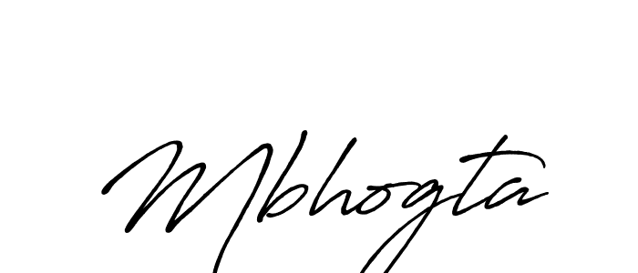 Make a beautiful signature design for name Mbhogta. With this signature (Antro_Vectra_Bolder) style, you can create a handwritten signature for free. Mbhogta signature style 7 images and pictures png