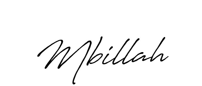 Mbillah stylish signature style. Best Handwritten Sign (Antro_Vectra_Bolder) for my name. Handwritten Signature Collection Ideas for my name Mbillah. Mbillah signature style 7 images and pictures png