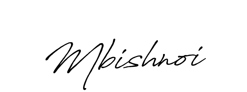 Make a beautiful signature design for name Mbishnoi. With this signature (Antro_Vectra_Bolder) style, you can create a handwritten signature for free. Mbishnoi signature style 7 images and pictures png