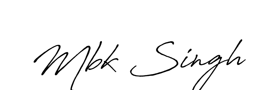 Design your own signature with our free online signature maker. With this signature software, you can create a handwritten (Antro_Vectra_Bolder) signature for name Mbk Singh. Mbk Singh signature style 7 images and pictures png