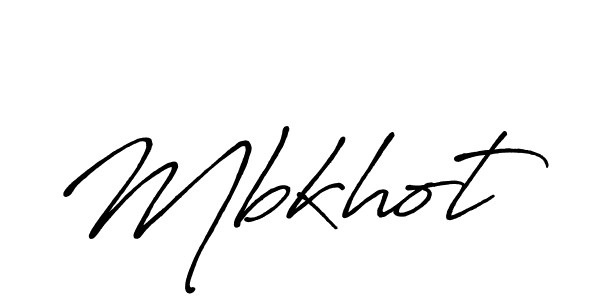 Create a beautiful signature design for name Mbkhot. With this signature (Antro_Vectra_Bolder) fonts, you can make a handwritten signature for free. Mbkhot signature style 7 images and pictures png