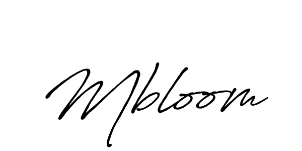 Create a beautiful signature design for name Mbloom. With this signature (Antro_Vectra_Bolder) fonts, you can make a handwritten signature for free. Mbloom signature style 7 images and pictures png