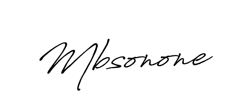 How to make Mbsonone name signature. Use Antro_Vectra_Bolder style for creating short signs online. This is the latest handwritten sign. Mbsonone signature style 7 images and pictures png