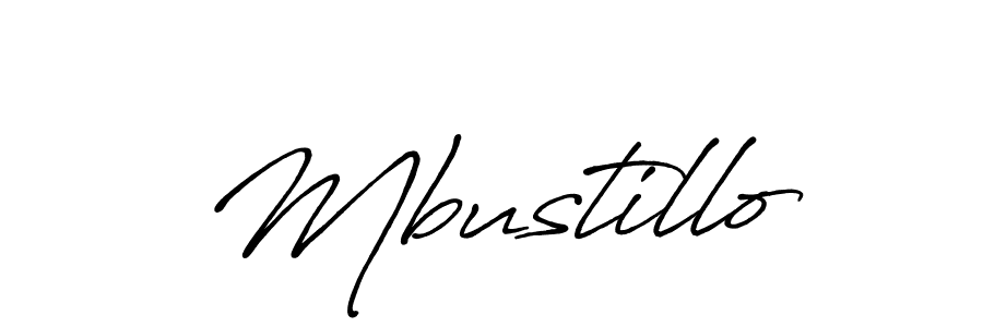 Create a beautiful signature design for name Mbustillo. With this signature (Antro_Vectra_Bolder) fonts, you can make a handwritten signature for free. Mbustillo signature style 7 images and pictures png