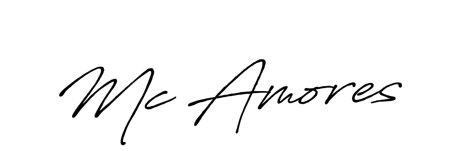 Use a signature maker to create a handwritten signature online. With this signature software, you can design (Antro_Vectra_Bolder) your own signature for name Mc Amores. Mc Amores signature style 7 images and pictures png