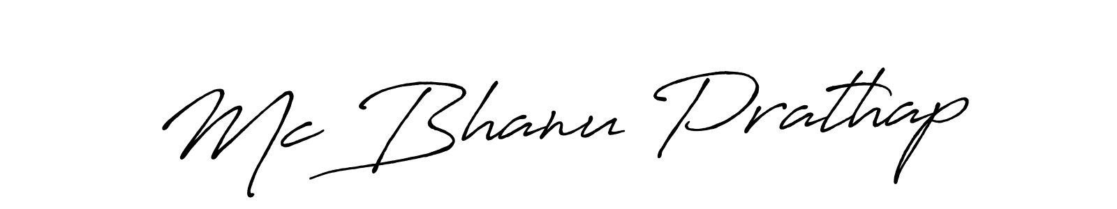 How to Draw Mc Bhanu Prathap signature style? Antro_Vectra_Bolder is a latest design signature styles for name Mc Bhanu Prathap. Mc Bhanu Prathap signature style 7 images and pictures png