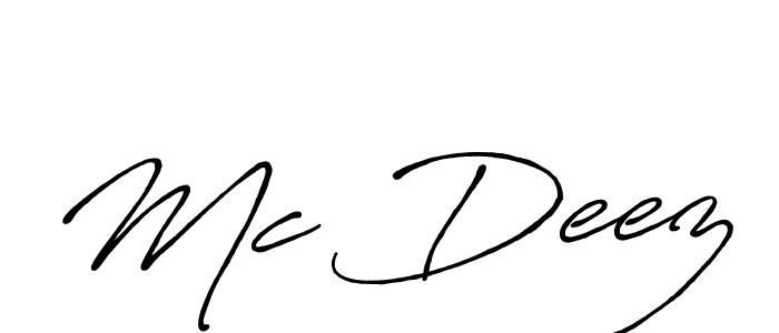 Create a beautiful signature design for name Mc Deez. With this signature (Antro_Vectra_Bolder) fonts, you can make a handwritten signature for free. Mc Deez signature style 7 images and pictures png