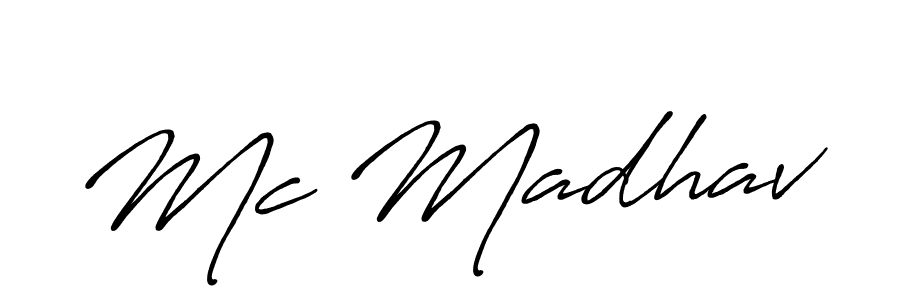 Antro_Vectra_Bolder is a professional signature style that is perfect for those who want to add a touch of class to their signature. It is also a great choice for those who want to make their signature more unique. Get Mc Madhav name to fancy signature for free. Mc Madhav signature style 7 images and pictures png