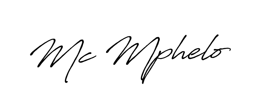 Mc Mphelo stylish signature style. Best Handwritten Sign (Antro_Vectra_Bolder) for my name. Handwritten Signature Collection Ideas for my name Mc Mphelo. Mc Mphelo signature style 7 images and pictures png