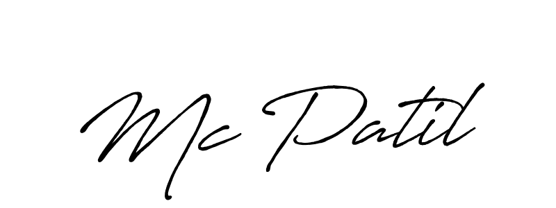 Create a beautiful signature design for name Mc Patil. With this signature (Antro_Vectra_Bolder) fonts, you can make a handwritten signature for free. Mc Patil signature style 7 images and pictures png