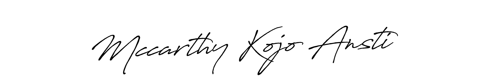 How to make Mccarthy Kojo Ansti name signature. Use Antro_Vectra_Bolder style for creating short signs online. This is the latest handwritten sign. Mccarthy Kojo Ansti signature style 7 images and pictures png