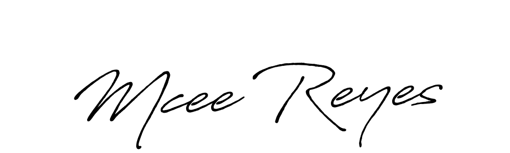 Similarly Antro_Vectra_Bolder is the best handwritten signature design. Signature creator online .You can use it as an online autograph creator for name Mcee Reyes. Mcee Reyes signature style 7 images and pictures png