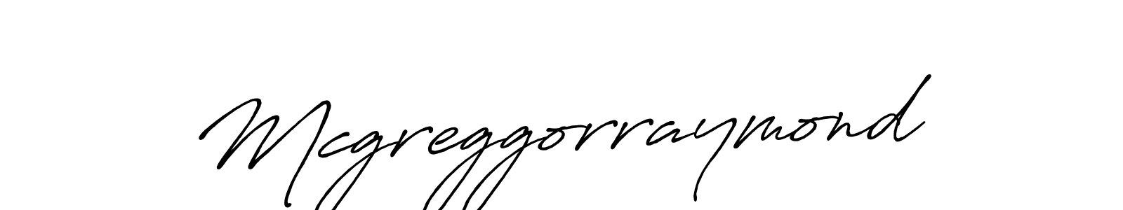 Create a beautiful signature design for name Mcgreggorraymond. With this signature (Antro_Vectra_Bolder) fonts, you can make a handwritten signature for free. Mcgreggorraymond signature style 7 images and pictures png