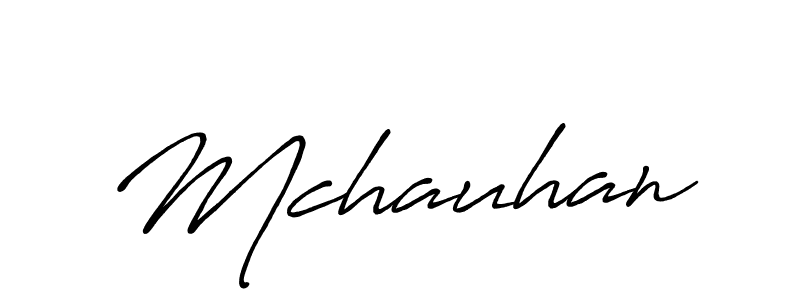 Create a beautiful signature design for name Mchauhan. With this signature (Antro_Vectra_Bolder) fonts, you can make a handwritten signature for free. Mchauhan signature style 7 images and pictures png